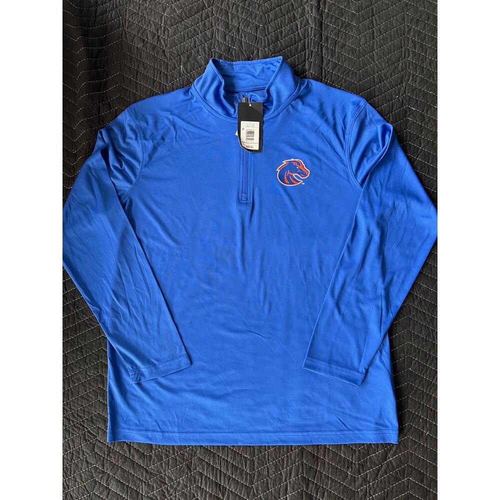 Captivating Boise State Broncos 1/4 Zip - Large NWT